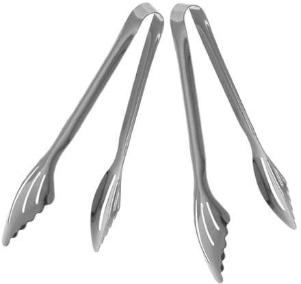 ABOOFAN Pinze Per Insalata in Acciaio Inossidabile Robuste Versatili Per Servire Pane Dessert Bistecche Punte Resistenti Al Calore