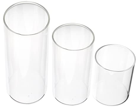 Ljusstake Cylinder Glas 3-pack Vindtäta Ljuskoppar Heminredningsdekoration