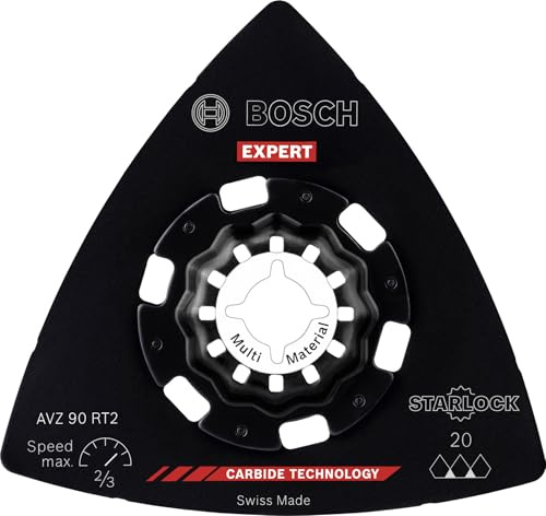 Bosch 1x EXPERT AVZ 90 RT2 slipplatta (för Murbruk, Lim, Bredd 90 mm, Professional Tillbehör Multiverktyg)