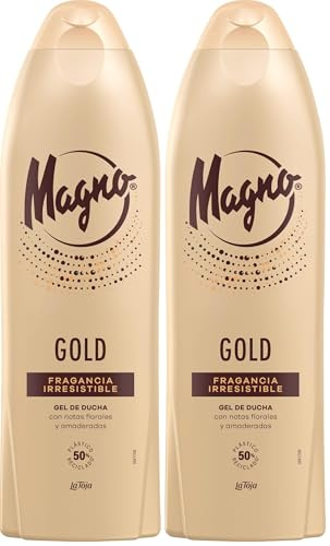Magno - Gel de Ducha Gold 600ml – Fragancia seductora – Ofrece cremosidad y suavidad (Paquete de 2)