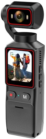 2.7K FHD Vlogging Camera with Videos, Pocket Camera with Gimbal Stabilizer, Fast Focusing, Digital Video Camera for Photography, Digital Camera, Dual-180° Free Rotating Lens