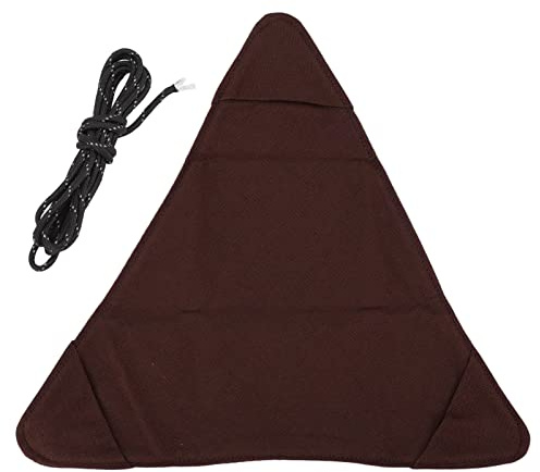 MasYosh Bärbar Hopfällbar Triangelduk Ergonomisk Campingpallsduk för Fiske, Reptåligt Dukmaterial för Utomhuscamping (Brun)