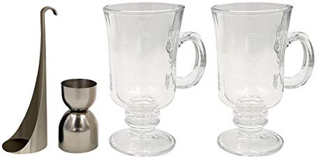 Cookut Ico Irish Coffee, prepara un perfetto caffè irlandese a casa, strumento speciale per stratificazione incluso, set completo, ideale per tutti i cocktail a strati