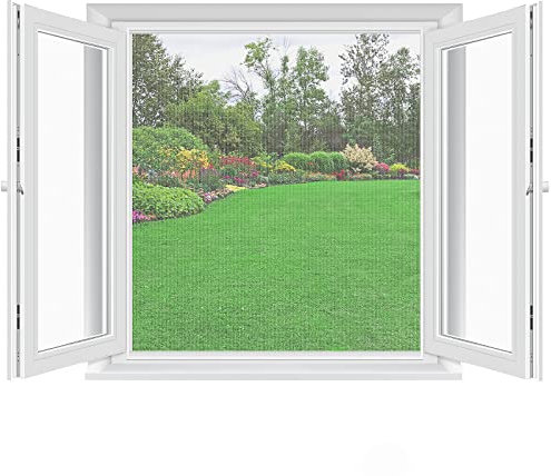 MYCARBON 2pcs Moustiquaire Fenêtre Anti-Moustiques 170cm*180cm Filet Anti-Insectes Adhésif sans Perçage Toile Moustiquaire Recoupable Maille Fine Voile Fenêtre Filet Moustiquaire Anti-Mouche - Blanc
