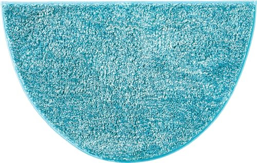 REDBEST Duschvorlage halbrund Frisco Petrol-türkis Größe 50x80 cm