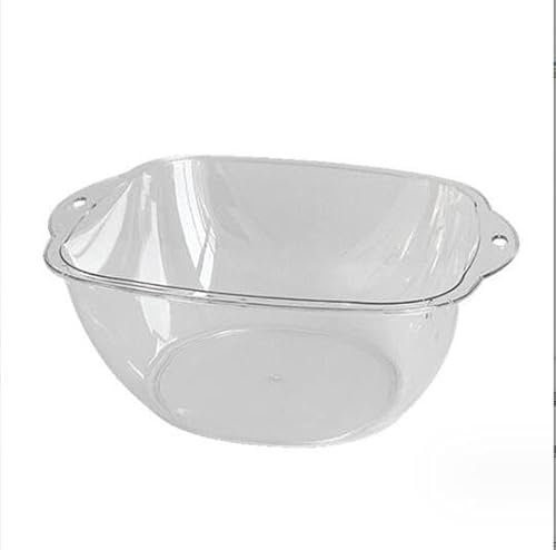 MOMOALA 3pcs washbasin Large, Medium, Small 3 Sizes Transparent Household Double Ear washbasin Plastic Small Basin Plastic Basin Simple