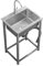 Edelstahl Waschbecken 1 Becken Mit Wasserhahn Freistehend Spültisch Gewerbliche Spülbecken Outdoor Spüle Garten Camping Restaurant Küchenspüle Einfach Zu Montieren (45x40cm)