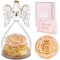 Sunia Ewige Rose Engel Geschenke für Frauen, Engel Figur Geschenke für Mama, Geburtstagsgeschenk für Frauen, Mutter Oma Geschenk, Schutzengel Rose Geschenke zum Muttertag Weihnachten Valentinstag