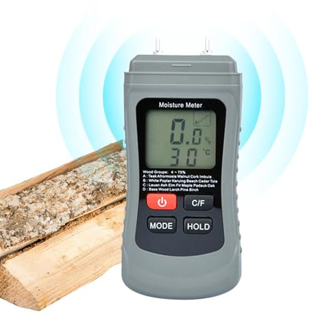Yulokdwi Medidor de humedad para madera,Medidor de humedad para leña - Medidor de humedad digital preciso Medidor de humedad digital | Detector de humedad del monitor de humedad de temperatura