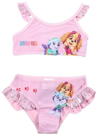 Costume da Bagno Paw Patrol, Design Divertente e colorato, Perfetto per L'Estate e Le attività acquatiche dei Bambini, Rosa Chiaro, 6 Anni