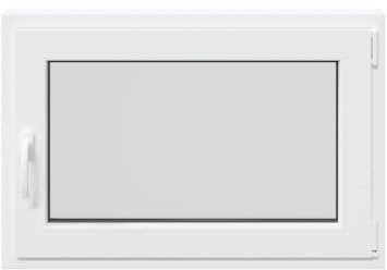 vidaXL RISOR Egress Window White 60x80 cm PVC Tilt & Turn for Basement/Garage with Argon Double Glazing