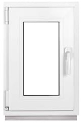 Framex Fenêtre de sous-sol petite en PVC Blanc Largeur x Hauteur 60 x 80 cm (600 x 800 mm) - Double Vitrage (32 mm) - Fonction Oscillo-Battante, Gauche (poignée à Droite)