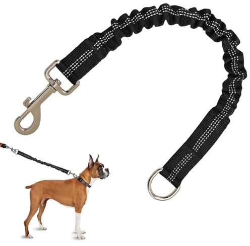 Yuiturt Ruckdämpfer für Hunde Leine (2.5 * 42cm), Bungee Leine Hund, Elastische Hundeleine, Ruckdämpfer Hund, Elastische Hundeleine Nylon-Kurzleine Perfekte Dämpfung beim Fahrrad für Hunde ab Mittler