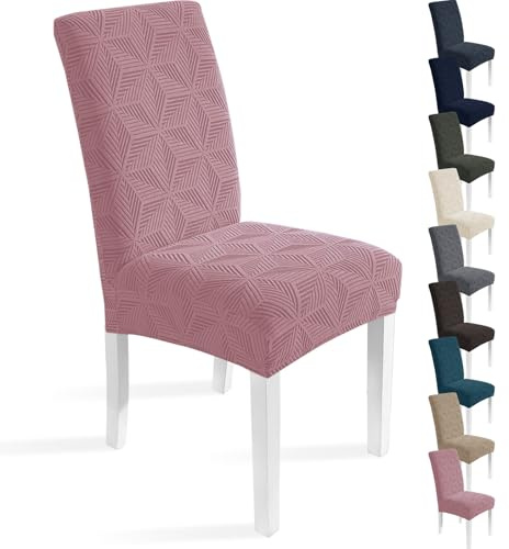 Ystyle Stretch Stuhlbezug 2er Set, Universale Elastische Stuhlbezüge, Waschbar Chair Covers, Dekoration Hussen Für Stühle, Komfort-Stuhl Überzug, Stuhlbezug Für Haus Hotel Bankett, Rosa