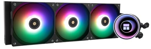 TR-Thermalright Frozen Notte 360 Black ARGB V2 Liquid CPU Cooler-Infinite Mirror Light Effect, 360mm Aio Cooling,3 PWM Fans-2000RM,for AMD AM4/AM5, Intel LGA1851/1700/115x/1200/2011(Black)