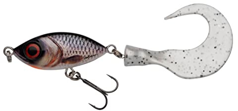 Abu Garcia Svartzonker McMio Hecht- und Muskelfischköder - Schwimmender Jerkbait für Süßwasser-Raubfische - Ideal für Hecht, Zander und Barsch - Realistisches 3D-Design, echtes Rotauge 14 cm