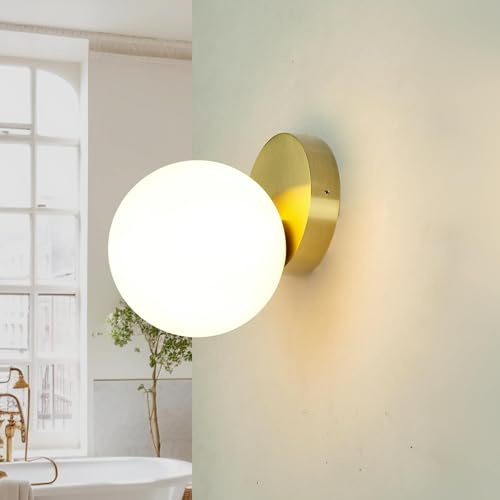 Badrumsvägglampa IP44 gjord av metallglasskärm i kulform G9 ljuskälla för badrumsspegellampa vägglampa vägglampa badrumslampa inomhus
