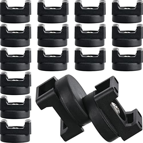 Yookeer 15 Pcs Magnetic Zip Tie Mount Cable Clips Black, 22 mm