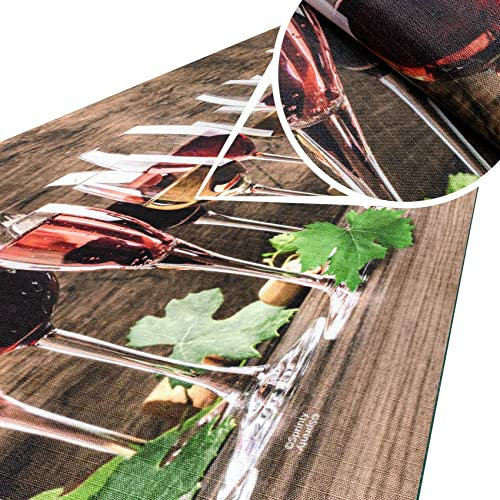 ANRO Küchenteppich Küchenläufer Teppich Läufer Küche waschbar rutschfest Degustazioni Abwaschbar 100 x 52cm