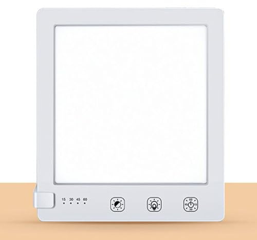 Lámpara De Luz Diurna 10000 Lux, Lámpara LED De Terapia De Luz Blanca Y Verde Para La Depresión, Lámpara Solar Con Control Táctil, Colores Ajustables, Brillo, Configuraciones De Temporizador,B