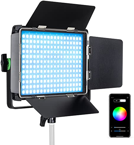 VILTROX 30 W RGB LED-videostrålkastare fotobelysning med 360° full färg appkontroll tvåfärgad dimbar 2800K~6800K CRI97+ TLCI97 för spel/streaming/YouTube (weeylite WP35)