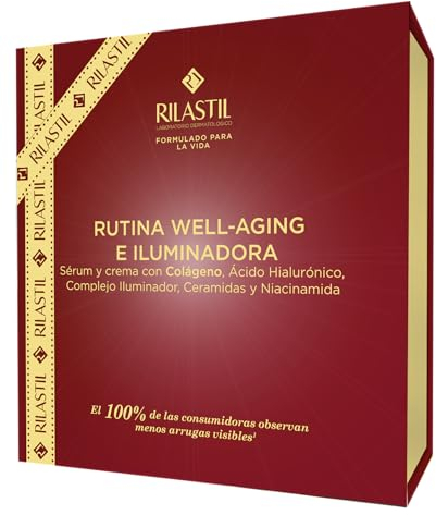 Rilastil - Pack Antiarrugas Progressión (+) Serum Reafirmante 30 ml y Crema Antiarrugas Con Efecto Relleno 40 ml, Para Todo Tipo de Piel, Con Ácido Hialurónico y Complejo Iluminador