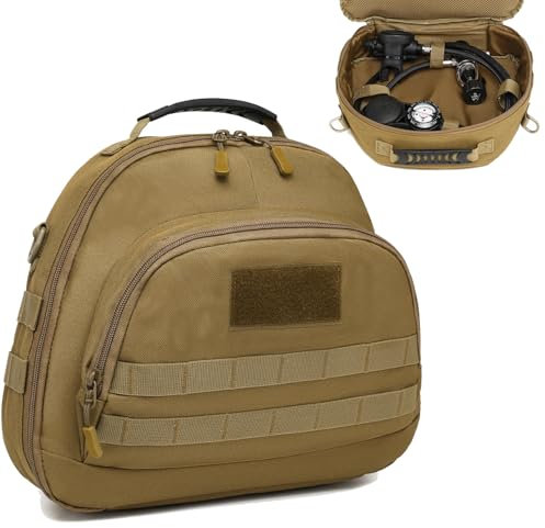 FRETHIND Atemreglertasche Taktische Tasche für Atemregler & Tauchregulator Gepolsterte Schnorchelntasche mit Schultergurt Braun