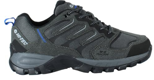 HI-TEC - Zapatillas Trekking Hombre Cervus Low WP | Zapatillas Montaña Hombre, Senderismo | Pies Secos con Membrana Impermeable, Tracción Óptima, Cómodas | Charcoal, 43