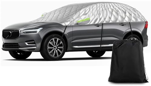 Halbe Autoabdeckung für Volvo XC60 2009-2025, Verdickte Halbgarage Sommer, Outdoor Abdeckplane, Schutz vor Sonne, Regen & Staub