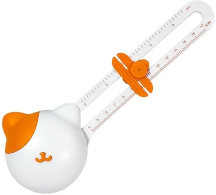 LEPZUR 1 Pièce Coupe-papier Circulaire, Cutter Circulaire Réglable, pour Couper un Cercle Rotatif d'un Diamètre de 8-32 cm, pour Cartes de Vœux, Albums, Papier Cartonné, Photos (Chat)