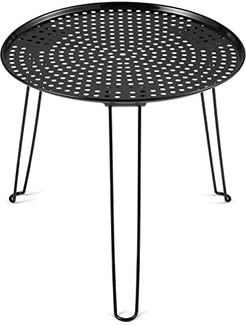 BAFOVY Mesa de Picnic Al Aire Plegable Redonda, Mesa de Camping Portátil con Construcción de Hierro de Alta Resistencia, Diseño de Tres Patas para Jardín, Picnic, Barbacoa,