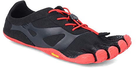 Vibram Men's FiveFingers KSO EVO | Barefoot Cross-Training Shoe for Lifting and Functional Workouts, Black/Red, 46 EU / 11.5-12