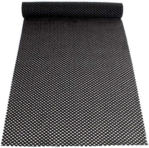 iGadgitz Home U6926 - Tapis Antiderapant Multi-usage Rouleau Antidérapant pour Tapis (110 x 30 cm) pour Tiroirs, Etagères de Cuisine, Atelier, Bureau, etc. - Noir
