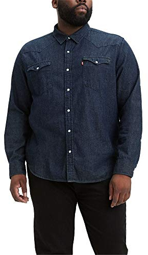 Levi's Big and Tall Big Classic Western casual skjorta för män, Red Cast Rinse Takedown H2 19, 4XL