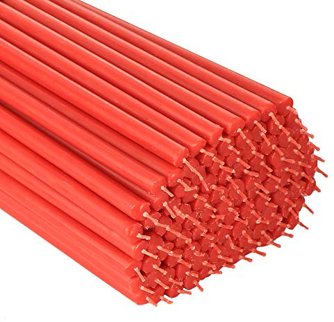 NKlaus 1900 g (ca 100 st.) Gammal ljus röd tyst droppfri påskljus L: 28 cm 36325