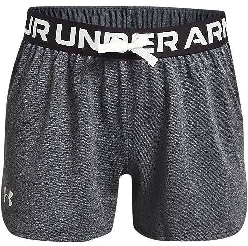 Under Armour flickor spela upp solid shorts, Pitch Grå, 11-12 År
