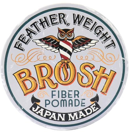 Brosh Fiber Pomade Feather Weight | Japan Made | Haarcreme | leichter Halt | frisch-fruchtiger Duft | flexibles Hair Dressing | 120g