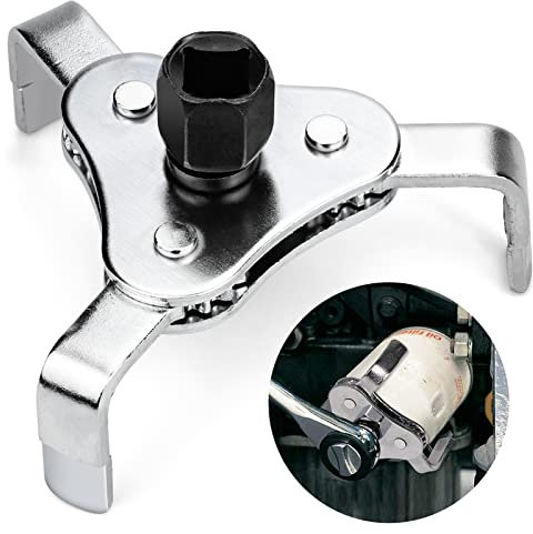 Universal Auto Ölfilterkralle Werkzeug 3-armig Ölfilterschlüssel Ölfilterspinne für Ölfilter Ø 55-115 mm Durchmesser