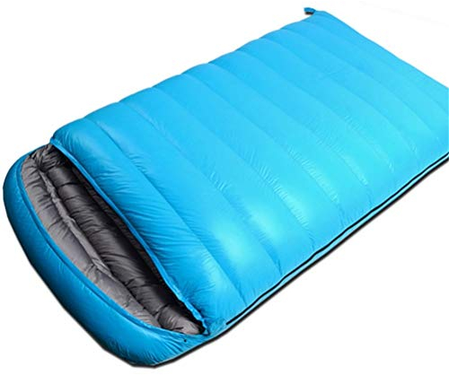 Daunenschlafsack für Zwei Personen im Freien für Erwachsene Campingschlafsack Winterschlafsack Umschlagtyp Daunenschlafsack Ultraleicht