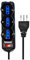 Multipresa Elettrica 9 Posti, Cavo 5M, Ciabatta Spina 10A con Interruttore, Max 2500W 250V, Nero