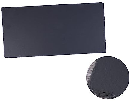 Ciieeo Piatto Rettangolare in Pietra 40x20 Cm Per Barbecue Sushi e Pizza Vassoio e Frutta Design Semplice e