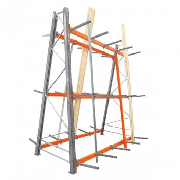 REGALWERK Doppelseitiges Vertikalregal Artus - Anbauregal - Vertikallast 1.200 kg - 3.500 x 2.700 x 1.335 mm (HxBxT) - Profillagerregal