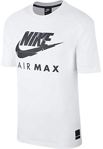 NIKE Men's NSW Air Max T-Shirt (UK, Alpha, XL, Regular, Regular, White)