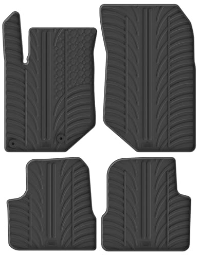 Satz Gummimatten kompatibel mit Peugeot 208 II 2019- / 2008 II 2020- & Opel Corsa F 2019- / Mokka 2020- exkl. Electric (T Profil 4-teilig + Montage-Clips)