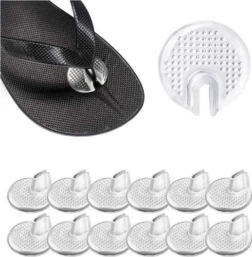 Norhogo 6 par tåskydd flip flop självhäftande tåspridare kuddar | Silikon halkskydd skokudde transparent för flip flops halkskydd skokudde för kvinnor män från smärta och blåsor