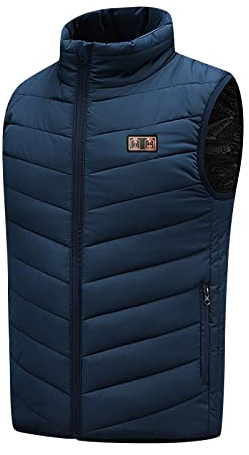 Veste Chauffante, Gilet Chauffant éLectrique Pour Homme/Femme Avec 3 Modes De Chauffe VêTement De Chauffage Lavable Pour Ski Plein Air RandonnéE Hiver Moto Chasse Camping(Sans Batterie) Chaude