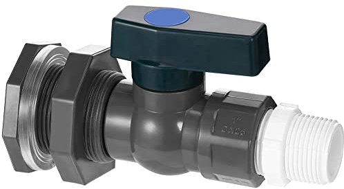 Sknrlko PVC Rain Bucket Faucet Kit, 3/4 Inch PVC Ball Valve, Bucket Bucket Water Tank Pond Bucket Faucet Kit