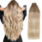 YMEYME Tape in Echthaarverlängerungen 50cm Balayage Tape in Extensions Aschbraun, das in ein schmutziges Blond mit Platinblond verblasst, 50g, 20 Stück #B8-18-60-A