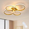 Comely LED Deckenleuchte 36 W Deckenlampe Wohnzimmer Dimmbar mit Fernbedienung, 69 CM Gold Rund Schlafzimmerlampe aus Aluminium, Lampe Decke für Esszimmer Küche Kinderzimmer, 3000 K-6500 K