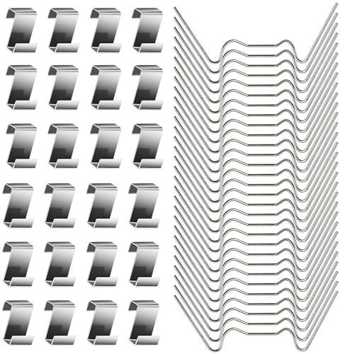 50pcs Greenhouse Glass Clips Greenhouse Clips, Greenhouse Accessories Stainless Steel Greenhouse Window Clips Glass Pane Fixings Clips, Fixing Clips Glazing Clips for Greenhouse Glass Clips